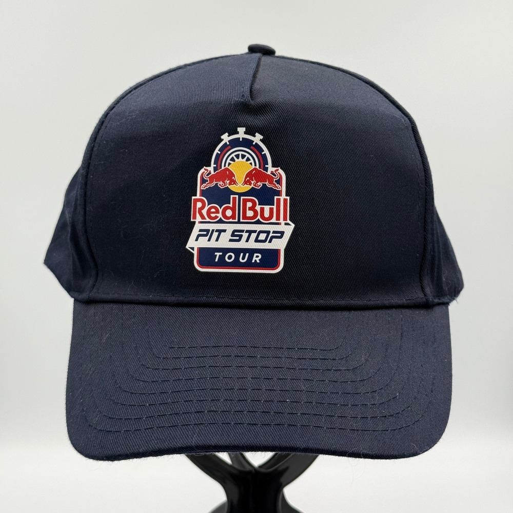 Red Bull Pit Stop Tour Hat Nissin Cap Baseball‎ Snapback Navy Blue Racing Hat